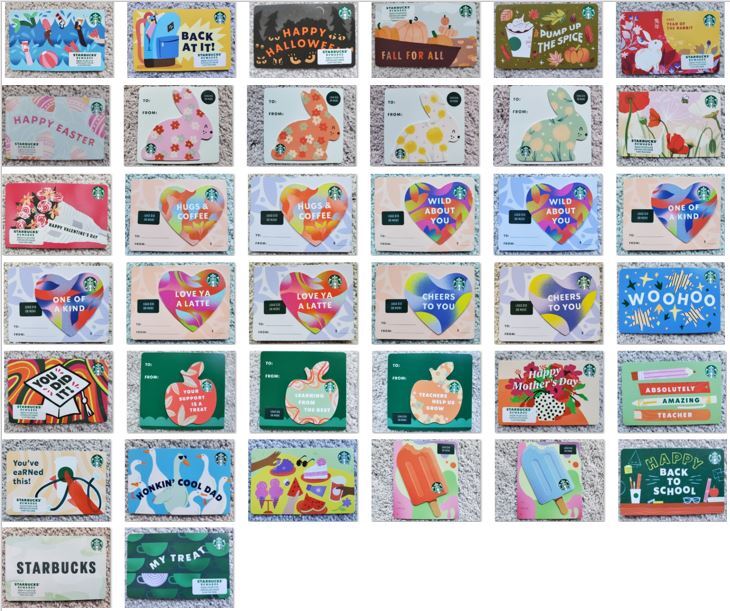 YOU PICK – 2022 Starbucks Cards (copyright 2022 card set) – USA