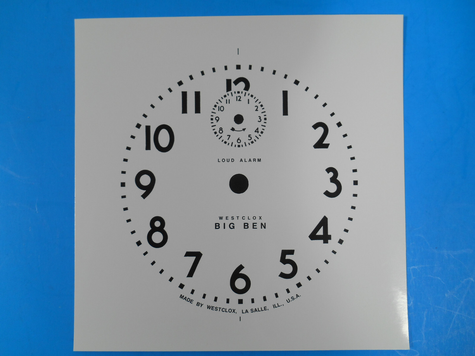 Replacement Clock Face Paper Card Stock Glossy Big Ben Westclox