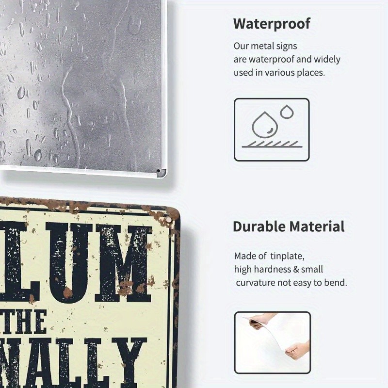 Tin Metal Signs Home Décor Retro-Style Aluminum Measuring, Designed for Those W