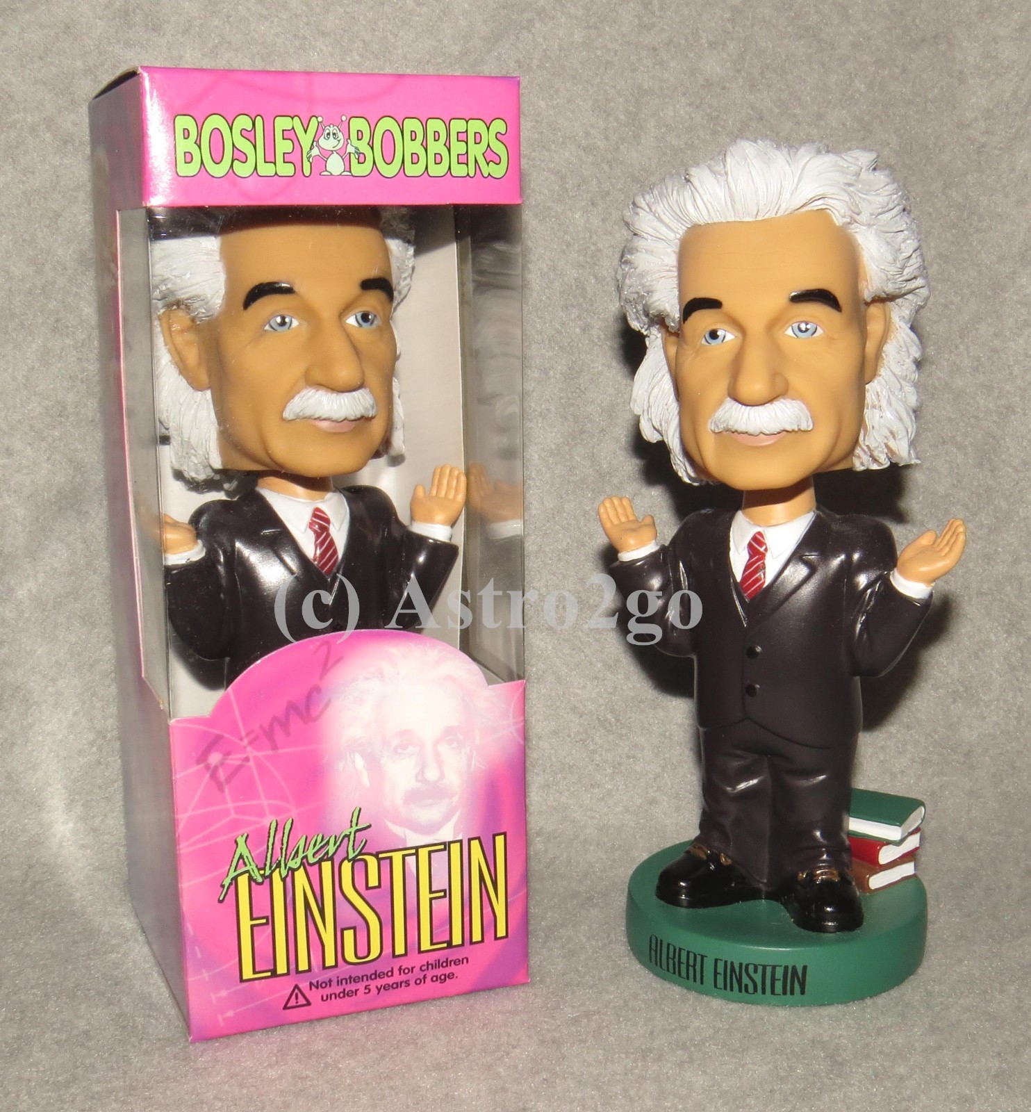 The Original ALBERT EINSTEIN BOBBLE HEAD–Bosley Bobbers MINT-RARE! New in box!