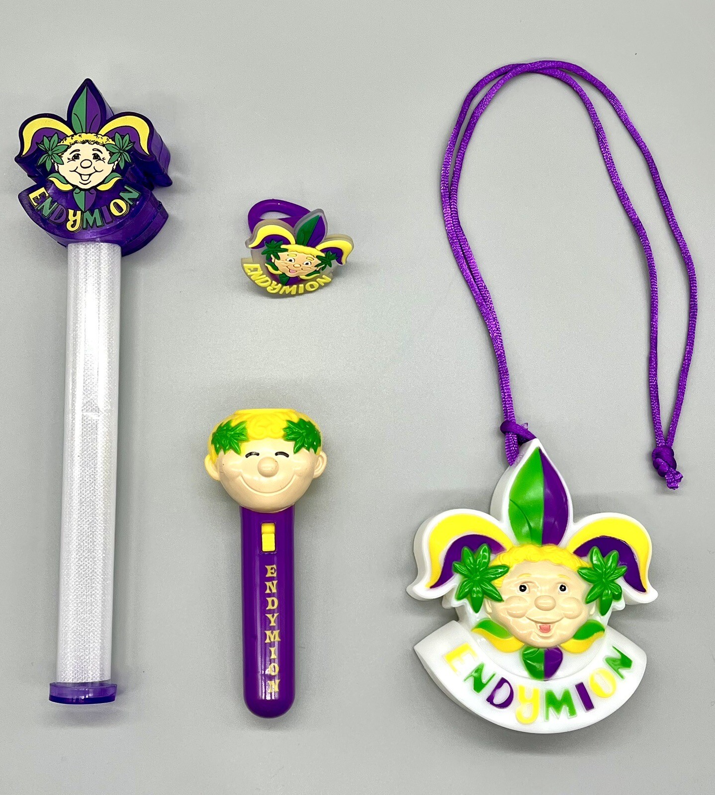2024 Mardi Gras Krewe Of Endymion ~ Light Up / Flashing Parade Throws ~ LOT OF 4