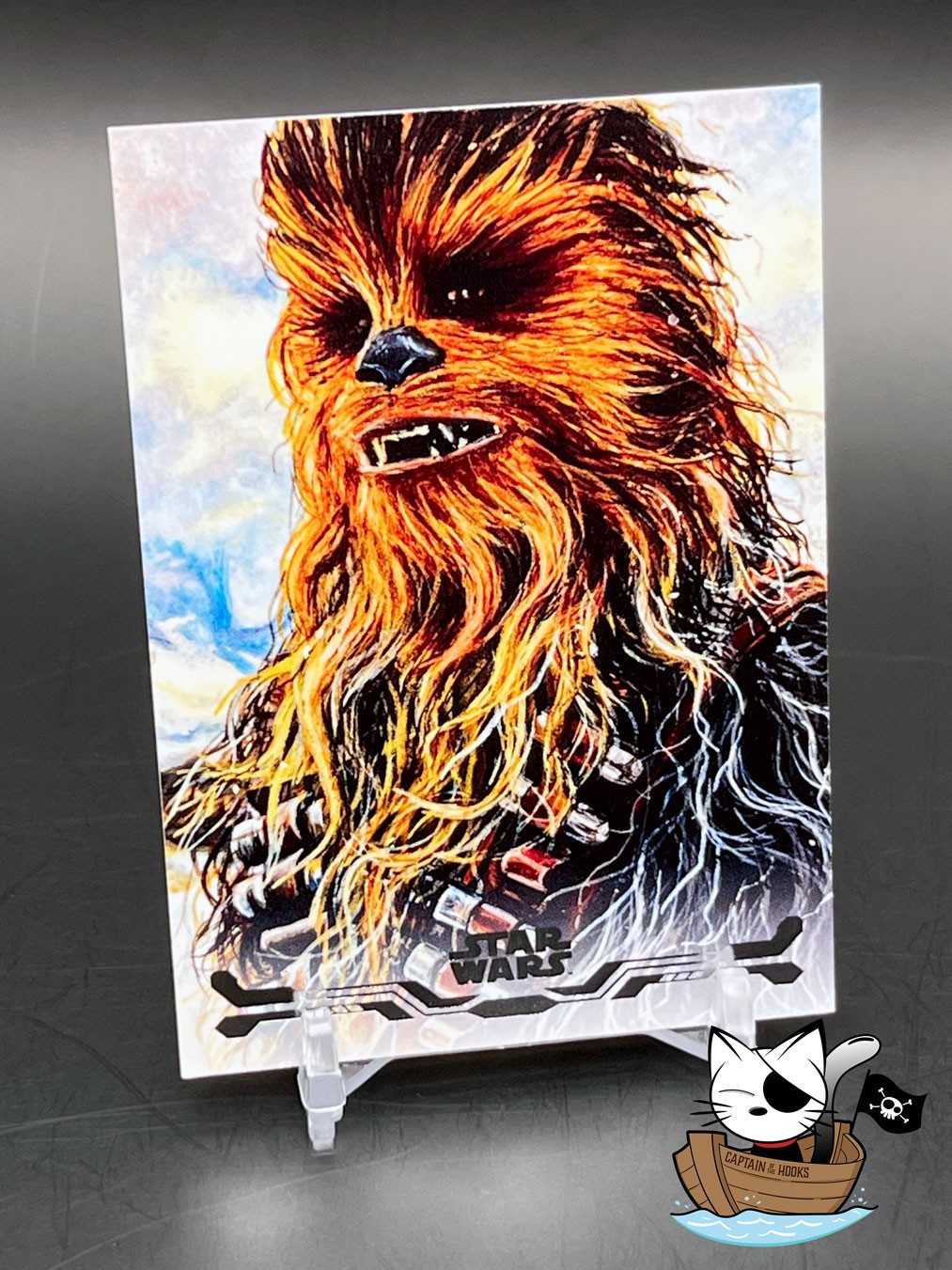 2025 Topps Star Wars Smugglers Outpost Stellar Signatures Art Repro SA-20 Chewie