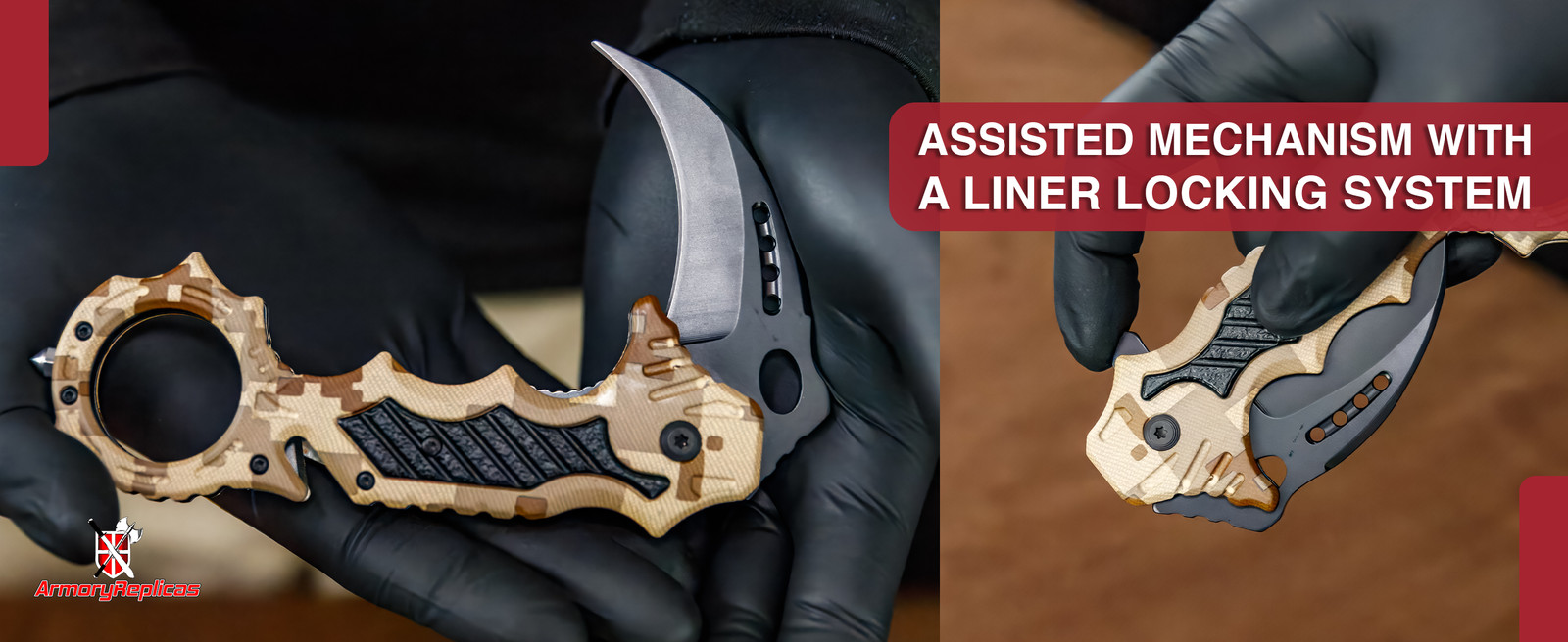 KARAMBIT Spring Assisted Tactical Folding Knife Emergency Blade Pocket Open
