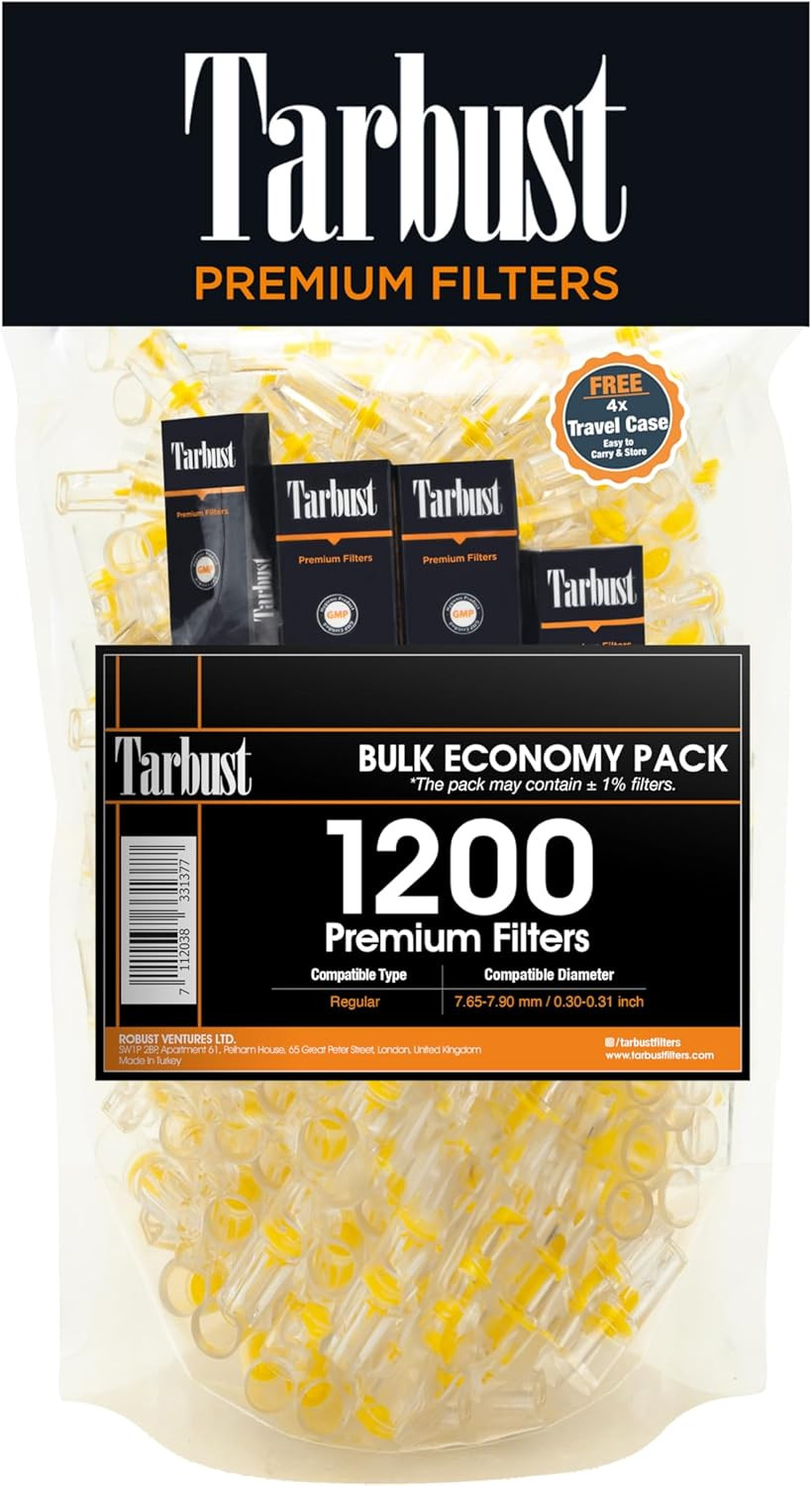 1200 Cigarette Filters That Remove Tar and Chemicals, Reusable Filter Tips, Tar