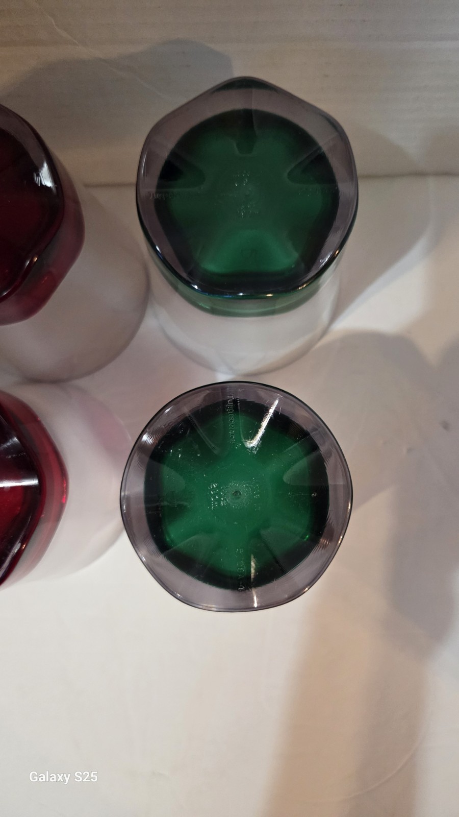 8 Excellent 10oz Tupperware Sheerly Elegant Acrylic Tumblers Jewel Tone Colors!
