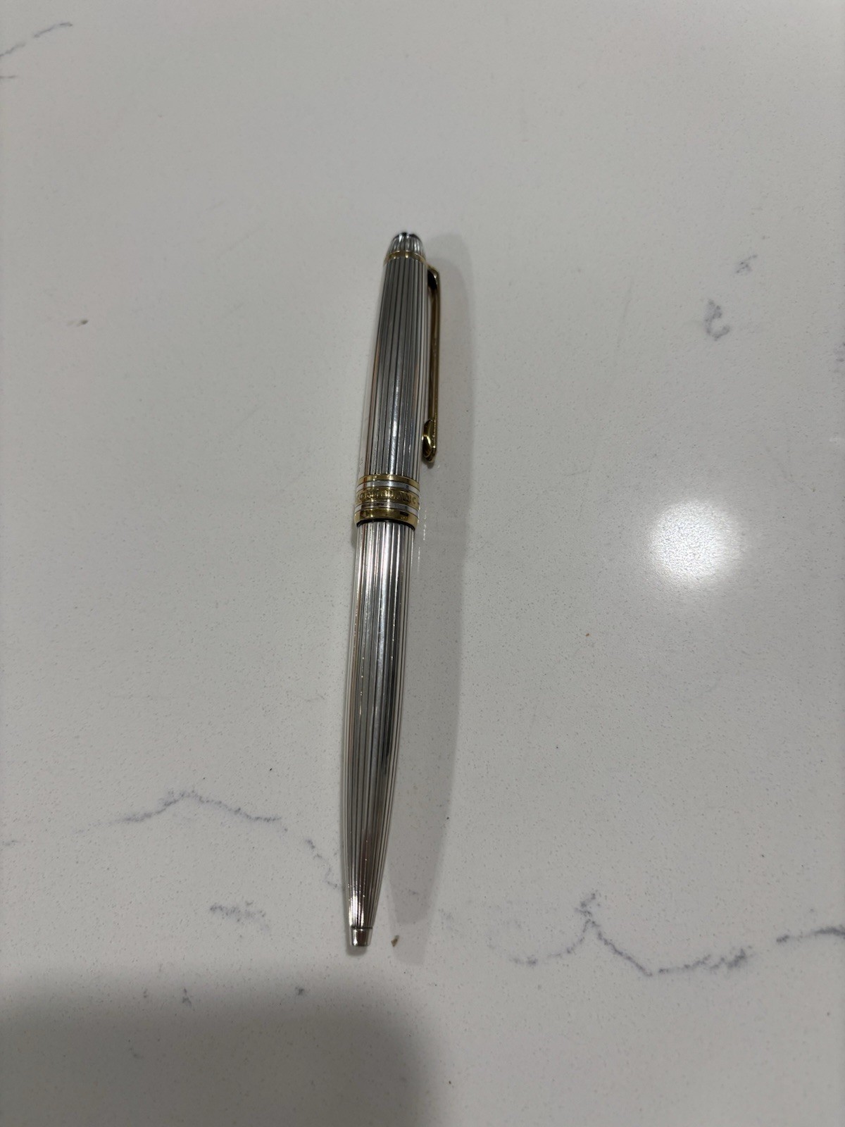 Montblanc,”Solitaire”, Silver 925, Rare Striped NOS, Pen, Germany 🇩🇪