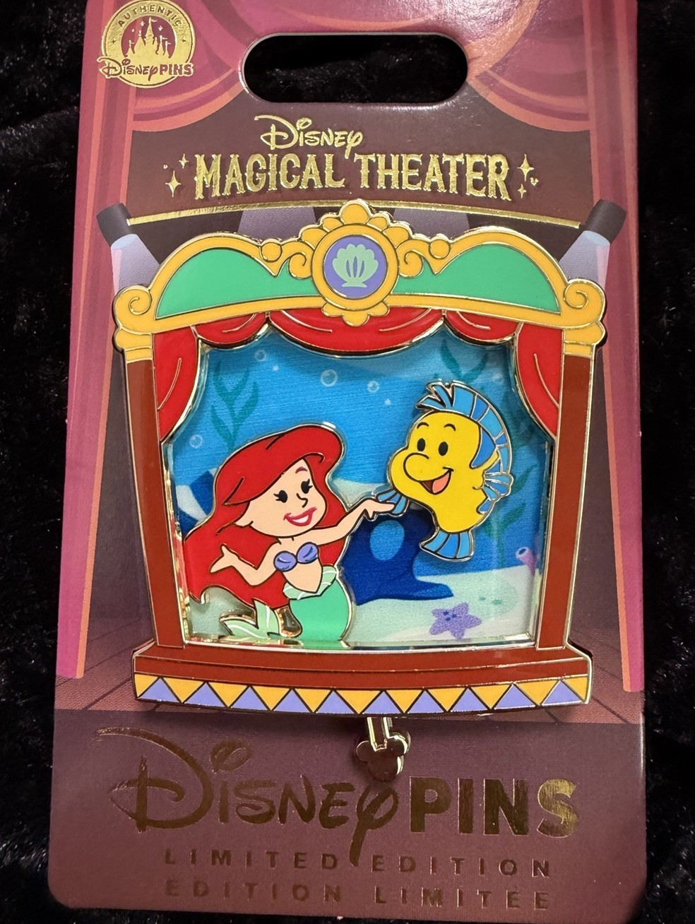 2026 Disney Parks Pin Magical Theatre Little Mermaid Ariel & Flounder LE 4500