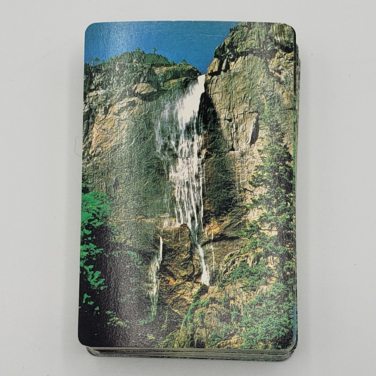 Vintage Pla-mor Plastic Coated Playing Cards Made in Hong Kong Waterfall
