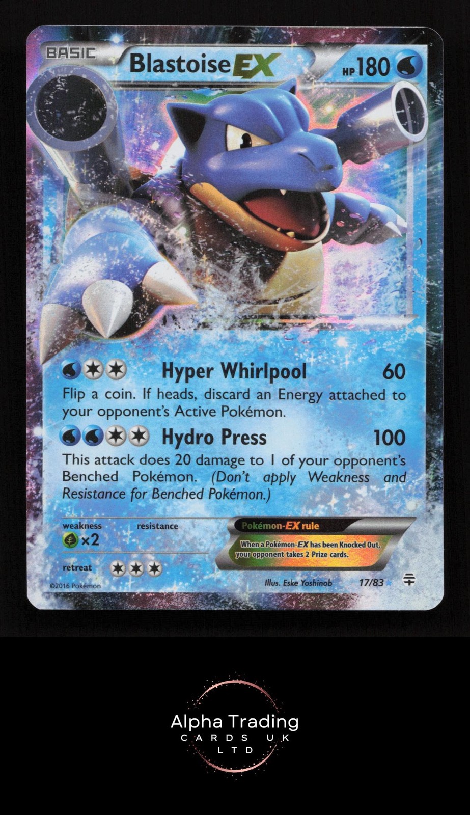 Blastoise EX 17/83 Holo EX Rare Generations Pokemon Near Mint