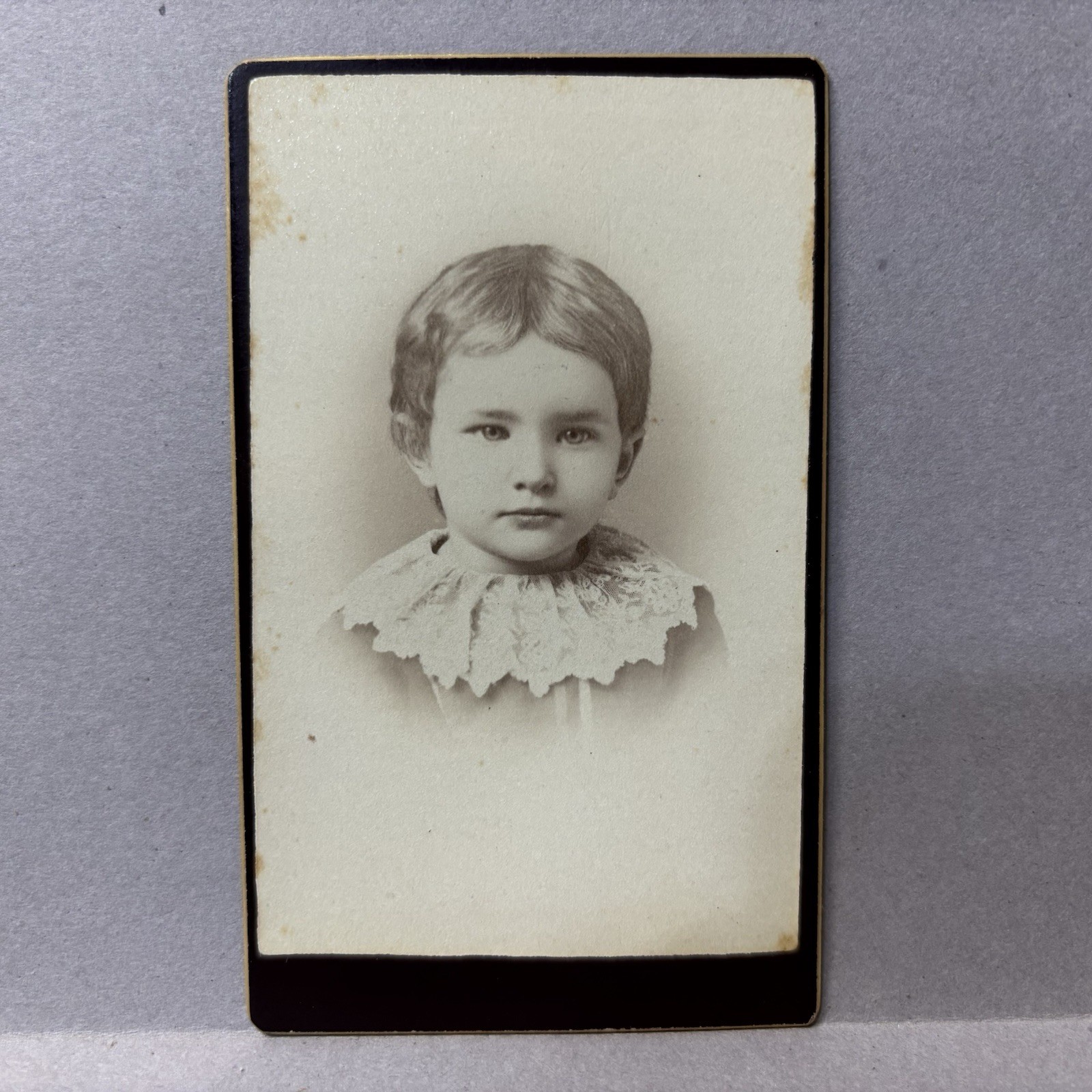 Antique Victorian CDV Photo Childs Face Dinsmore Dover Me.