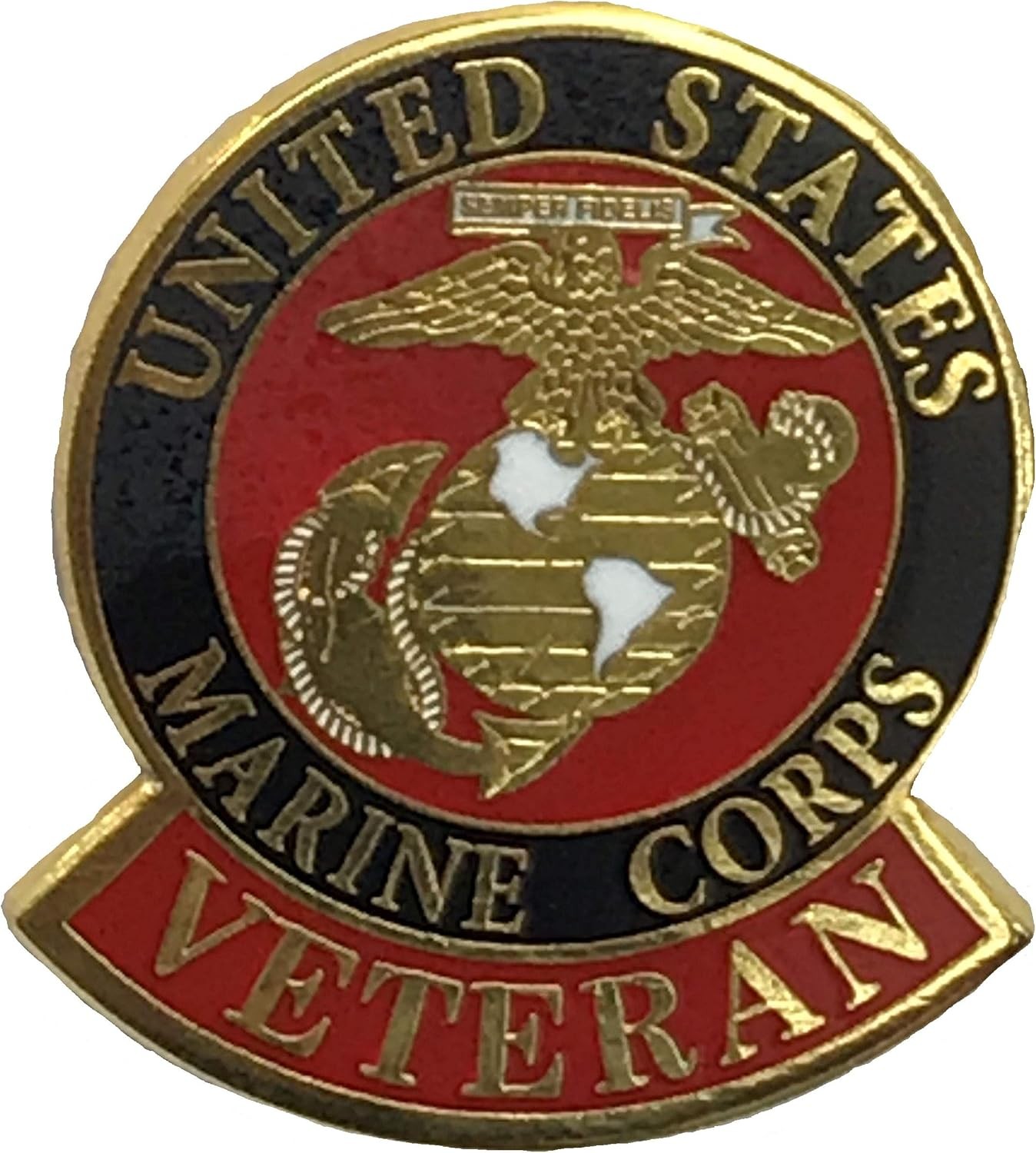 EagleEmblem United States Marine Veteran Logo Emblem Lapel / Hat Pin