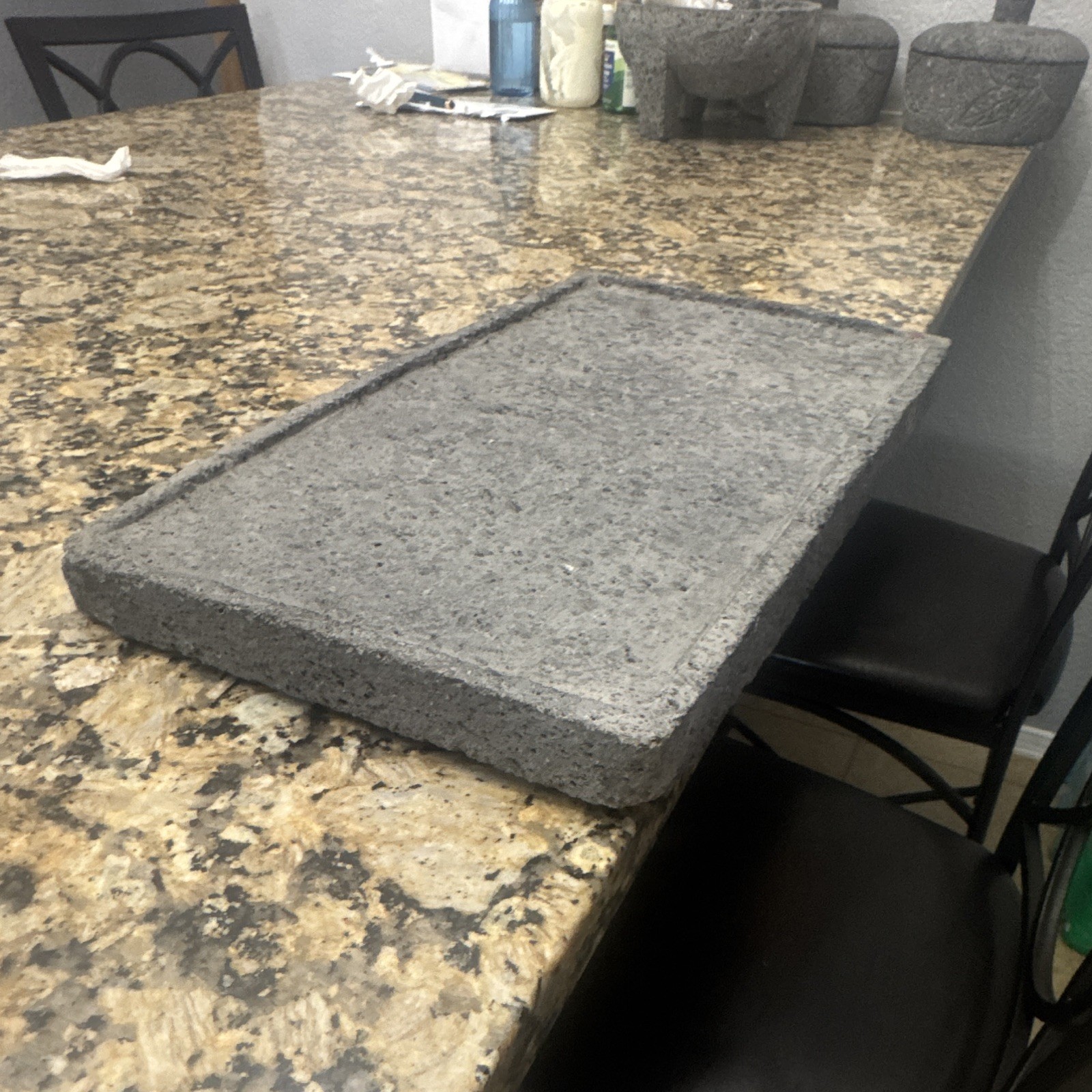 Gray Rectangular Sharpening Stone Slab, Approx. 13 in Long, Ambidextrous