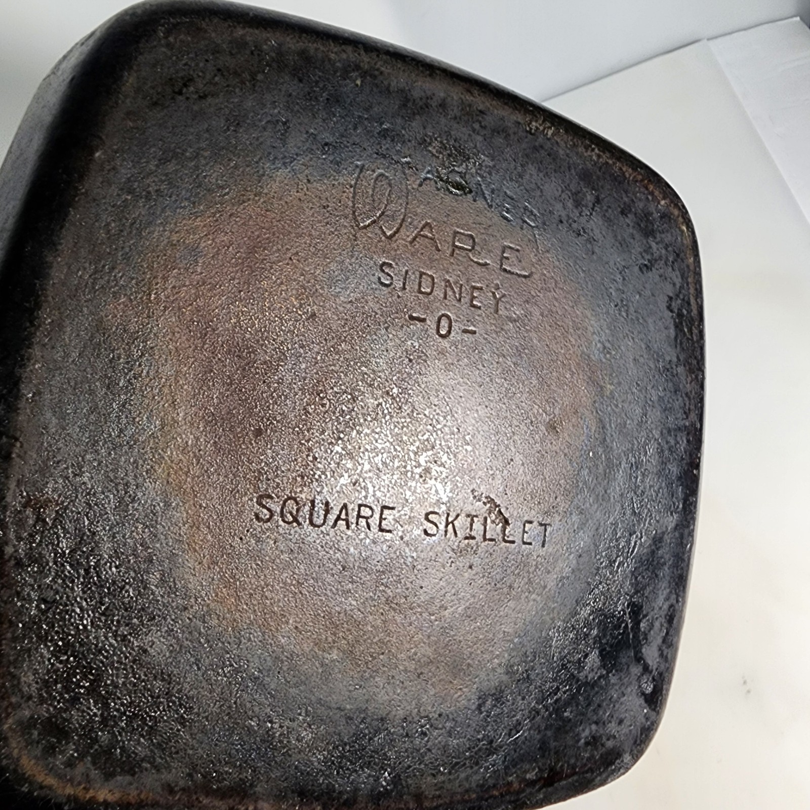 Wagner Ware – Square Skillet – Sidney O – Cast Iron – 1218 – 9.5″ in Diameter