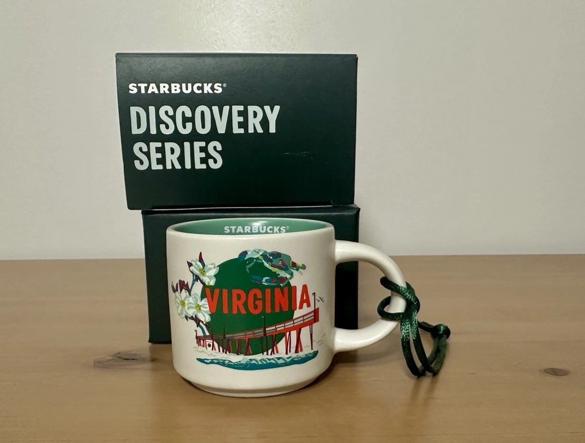Starbucks Virginia Discovery Series Mug Ornament 2 Oz Espresso