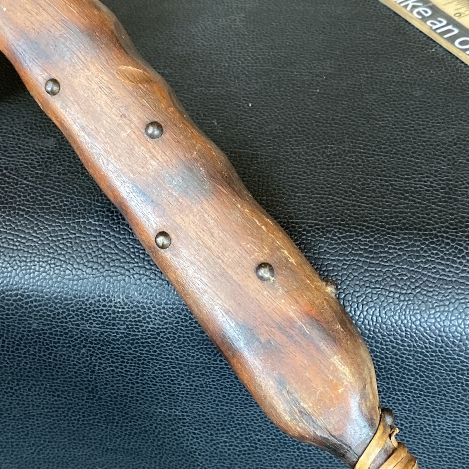 maybe Reproduction? Native American Plains Pipe Tomahawk Engraved Glass Beads