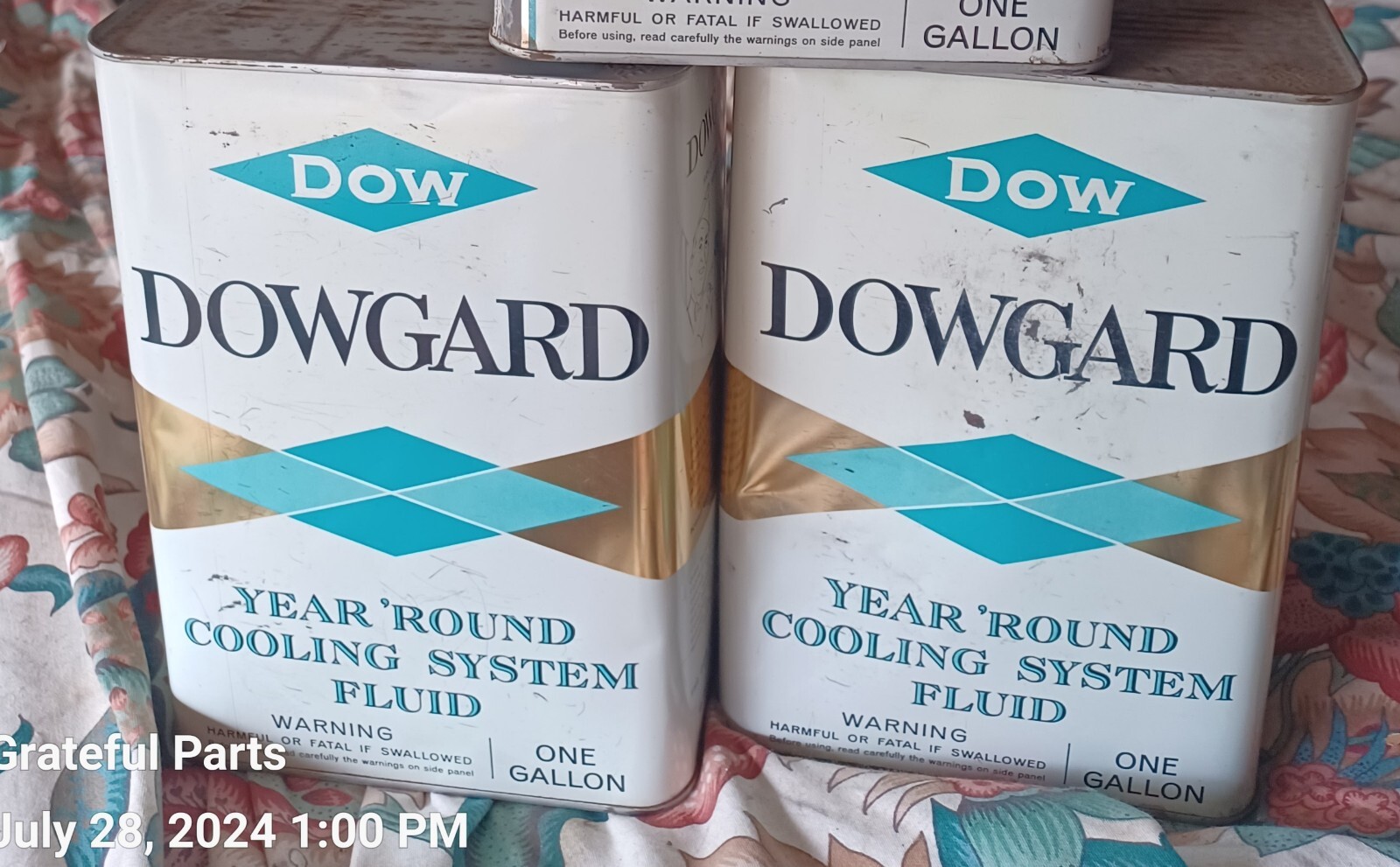VINTAGE DOW DOWGARD ANTI-FREEZE 1 US GALLON CAN *SEALED FULL* PRE-OWNED