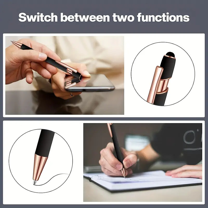 Personalized Ballpoint Pen with Stylus Custom Laser Engraved Logo Name Company
