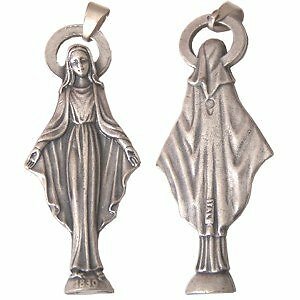Blessed Mother apparition in France 1830 – Pewter (5.3cm-2″)