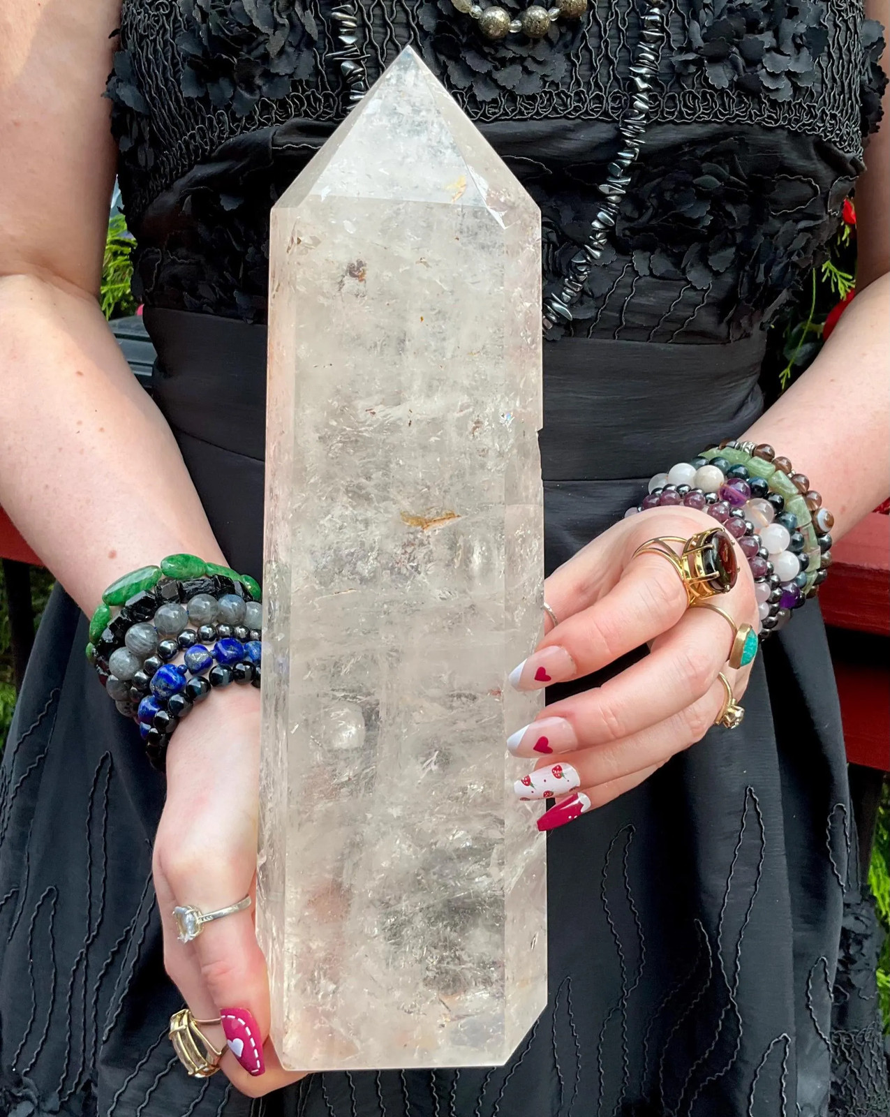 Clear Quartz Crystal Generator ~ Large 5 lb. 11 oz. ~ 11″ Tall ~ Stunning Natur