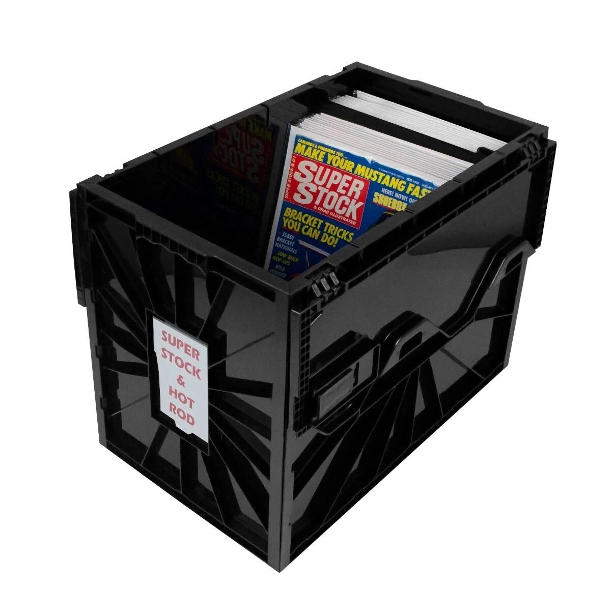 BCW Magazine Document Storage Plastic Bin Stackable Box Heavy Duty New