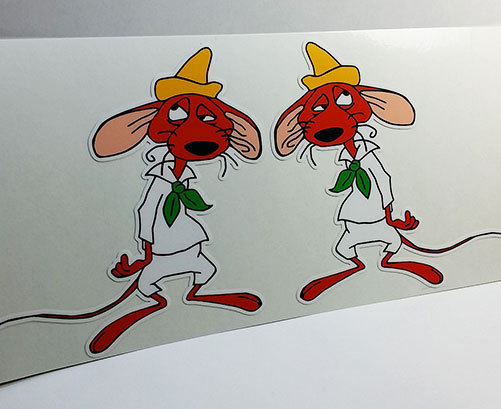 Slowpoke Rodriguez x 2 Vintage Style DECAL, Vinyl STICKER, rat rod, racing, 4″