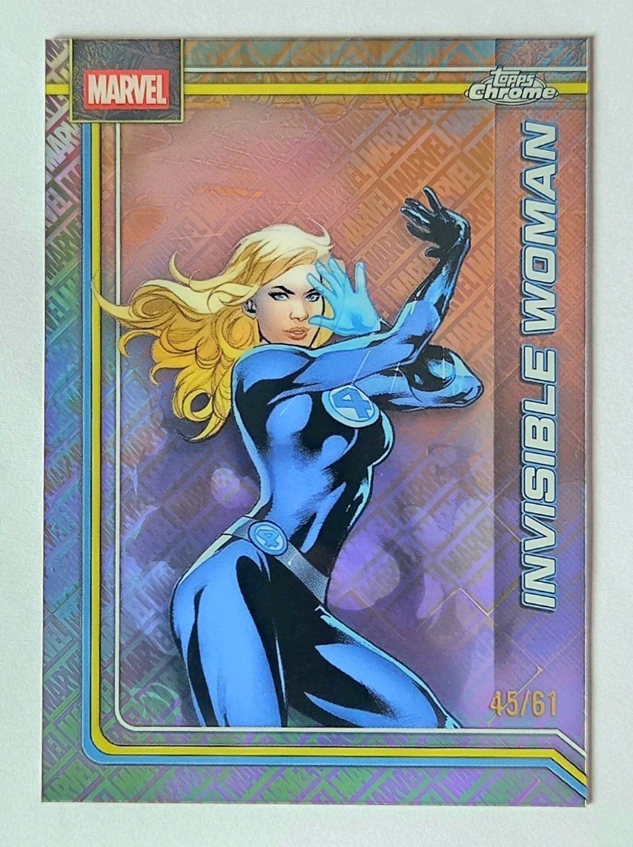 Invisible Woman 2026 Topps Chrome Marvel Marvel Logofractor #’d 45/61