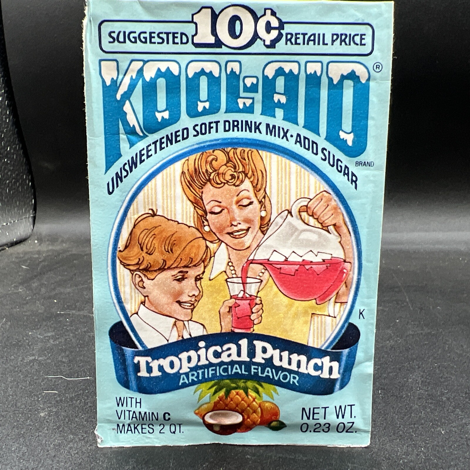 Vintage EARLY 1980s Unopened Packet Kool-Aid TROPICAL PUNCH 10 CENTS 50th ANN.