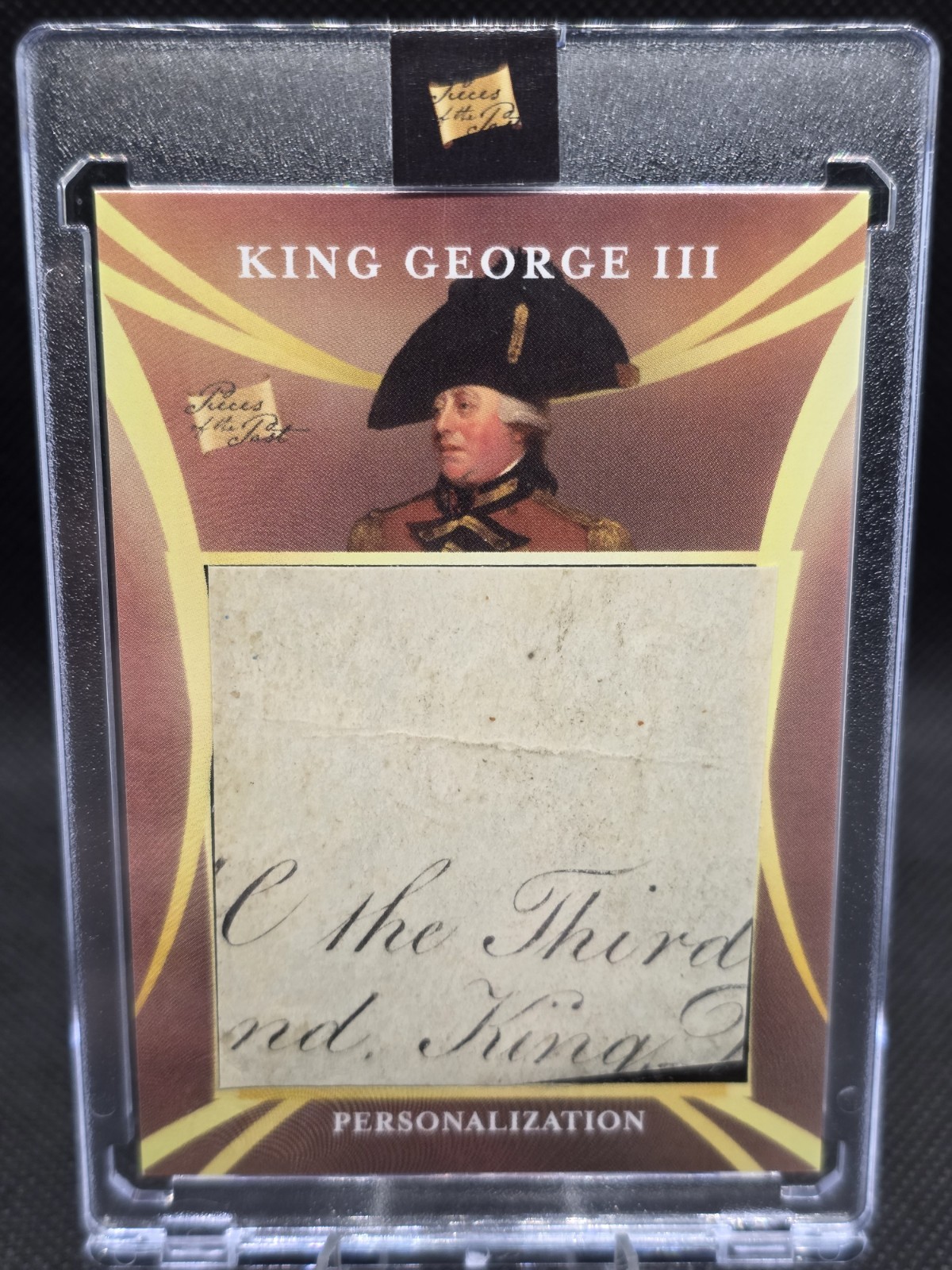 2025 Pieces Of The Past Personalization Encased King George III Relic /10 – #72