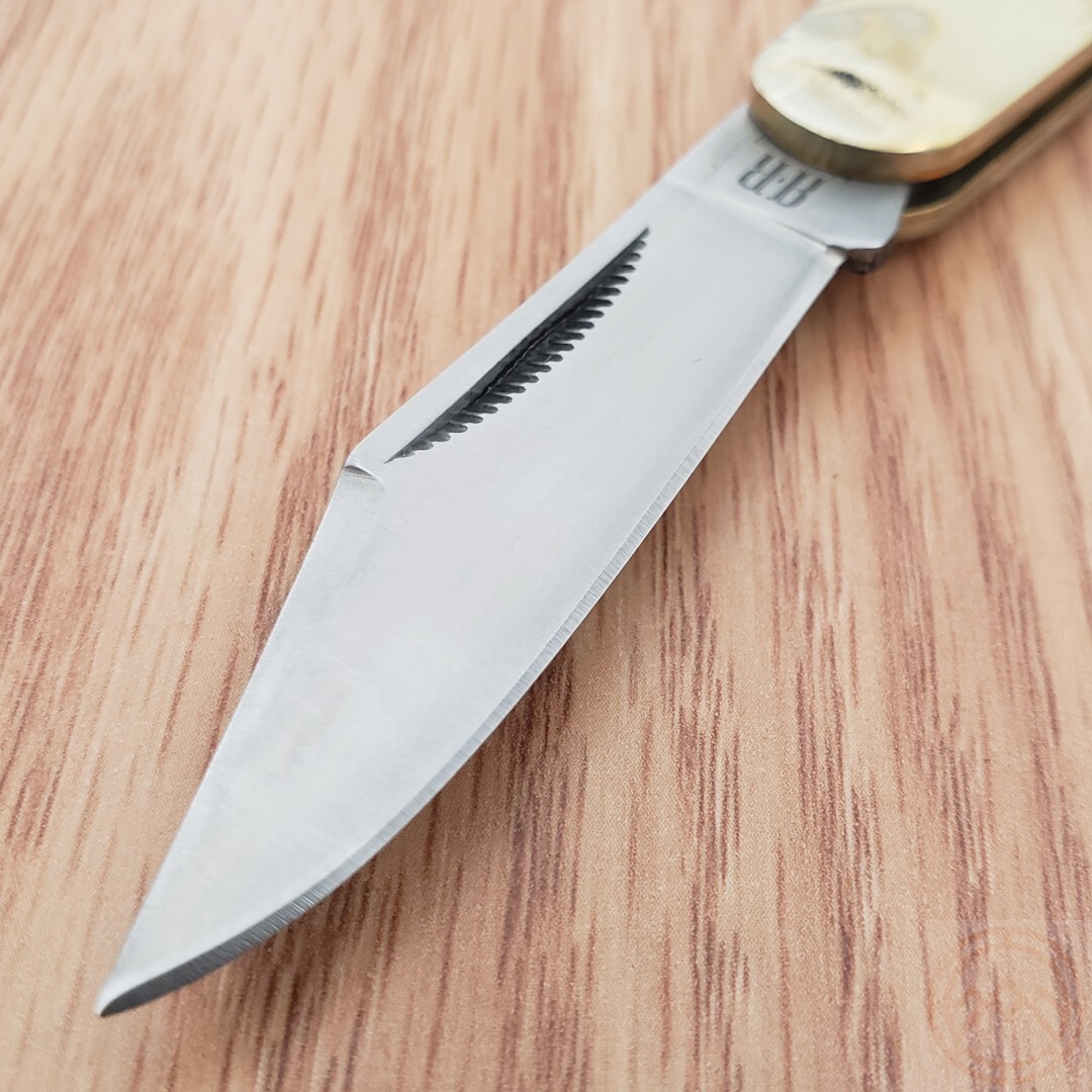 Rough Ryder Barlow Folding Knife Stainless Clip Point Blade Synthetic Handle