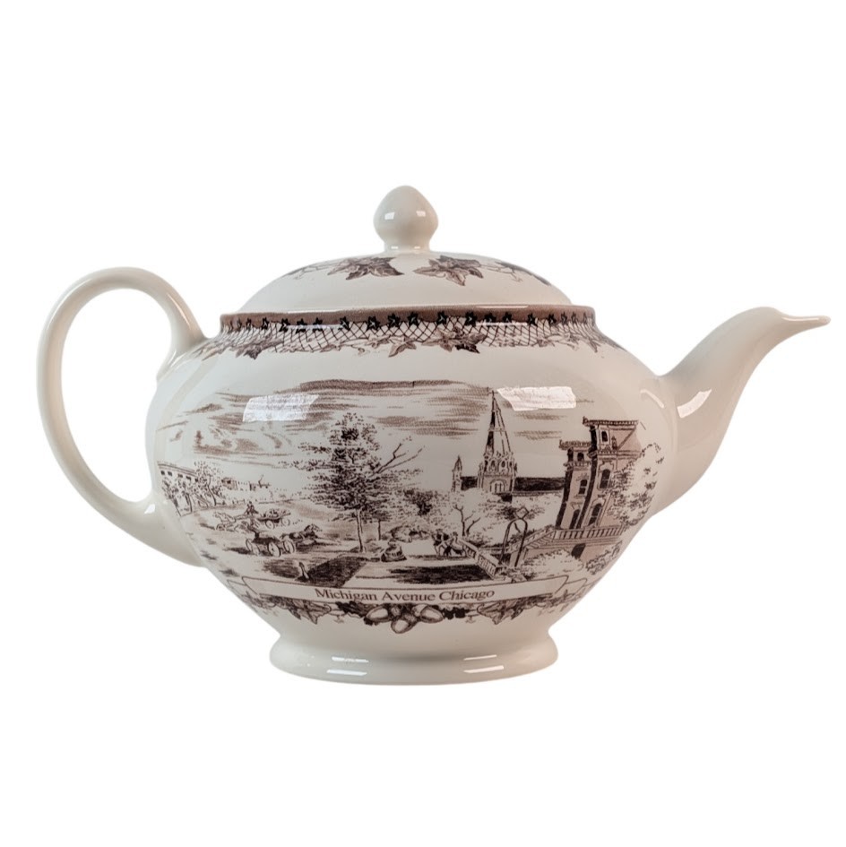 Johnson Brothers Historic America Teapot Michigan Avenue Chicago Made in England