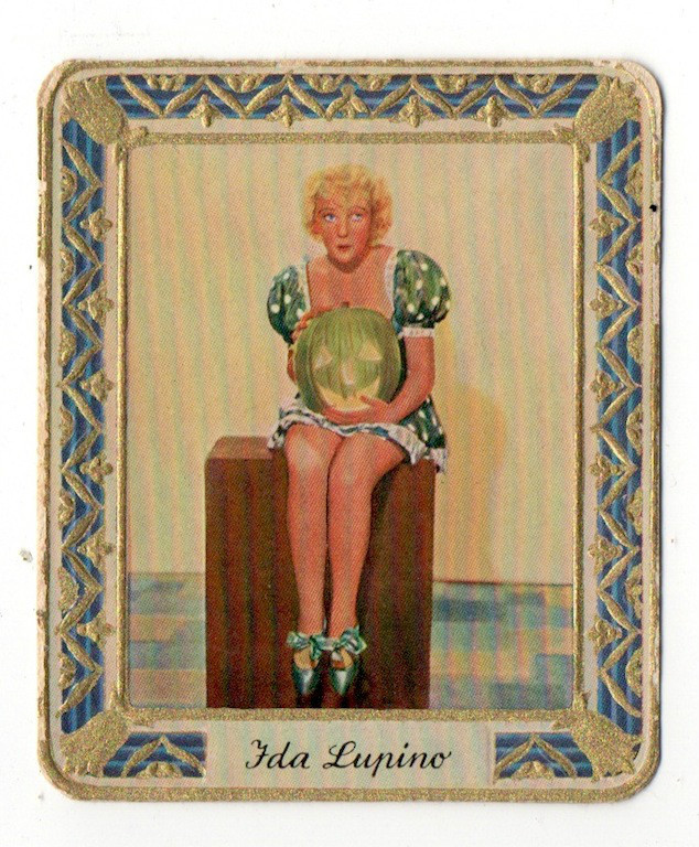 #142 Ida Lupino 1934 Garbaty Film Star Series 2 Embossed Cigarette Card