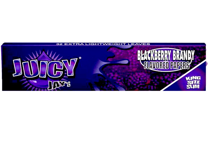 Juicy Jay’s King Size Rolling Papers Slim Blackberry Brandy Free USA Shipping!