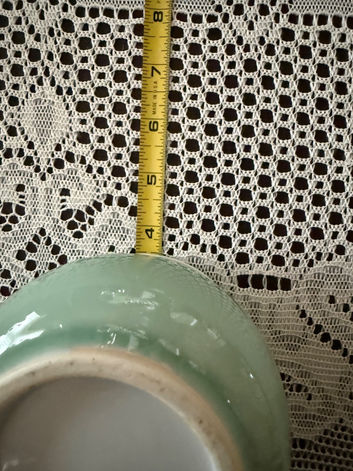 Celadon-glazed ceramic planter or cachepot