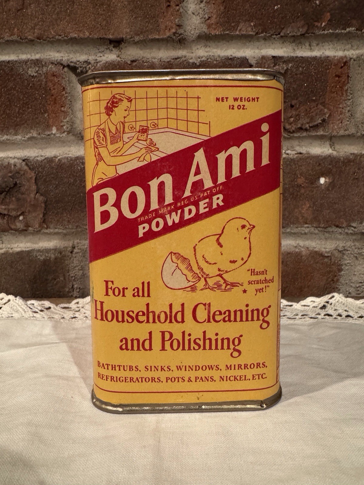 NOS Perfect Condition Vintage 1930-40’s Advertising Props Bon Ami Powder 12 Oz