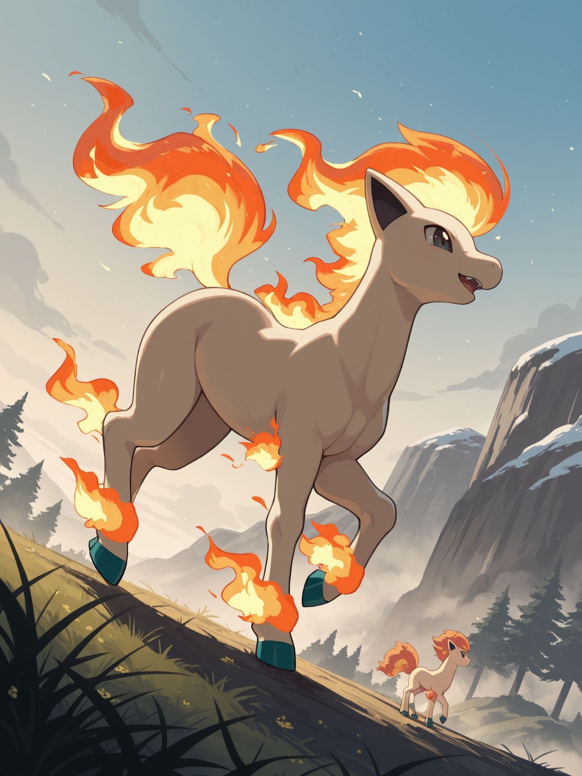 Keys Comics Pokemon Fan Art #1 Ponyta VIRGIN Variant 12×18 Poster Print Ltd 25