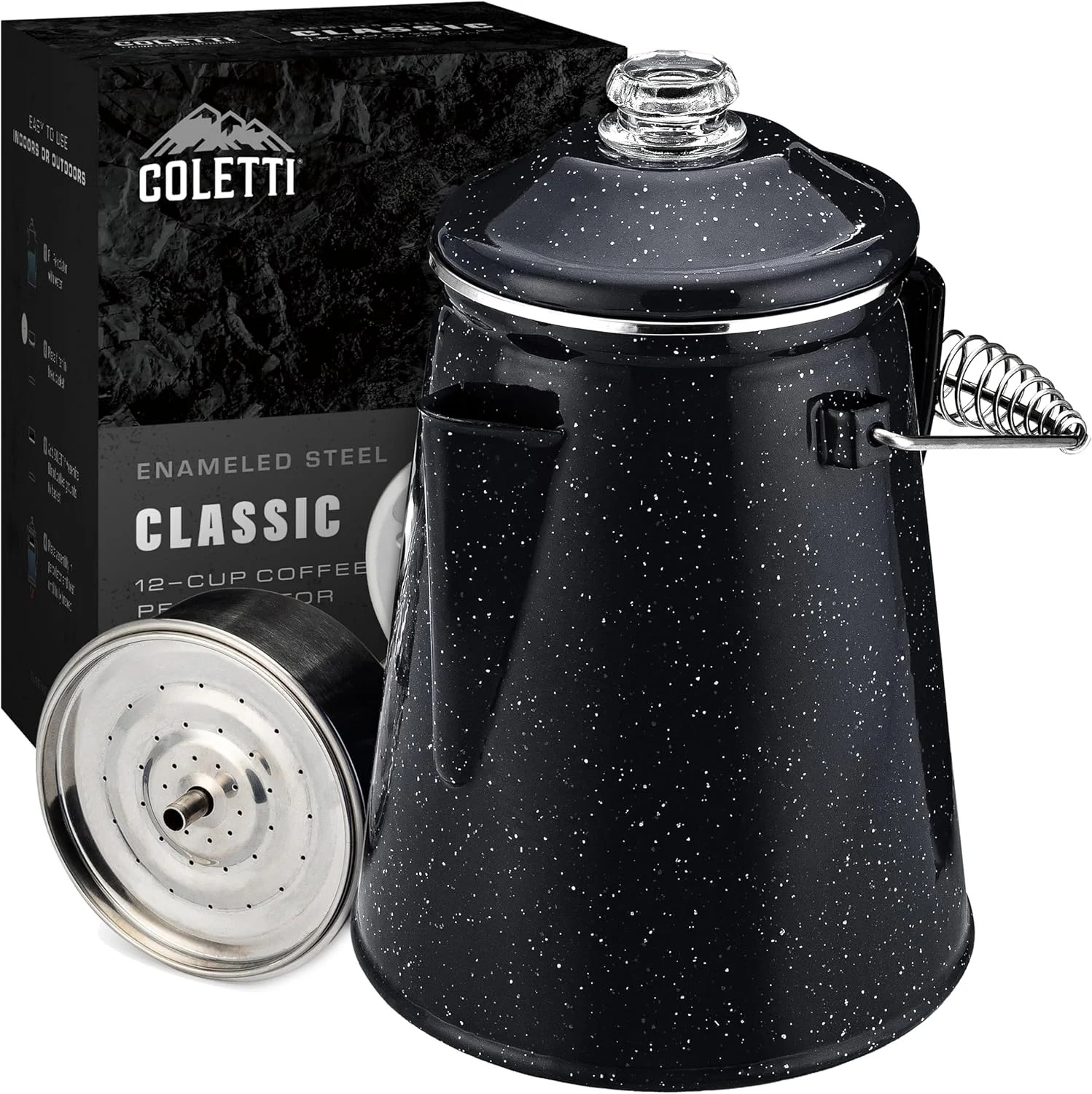 COLETTI Classic Percolator Coffee Pot – The Most Nostalgic Camping Coffee Pot, N