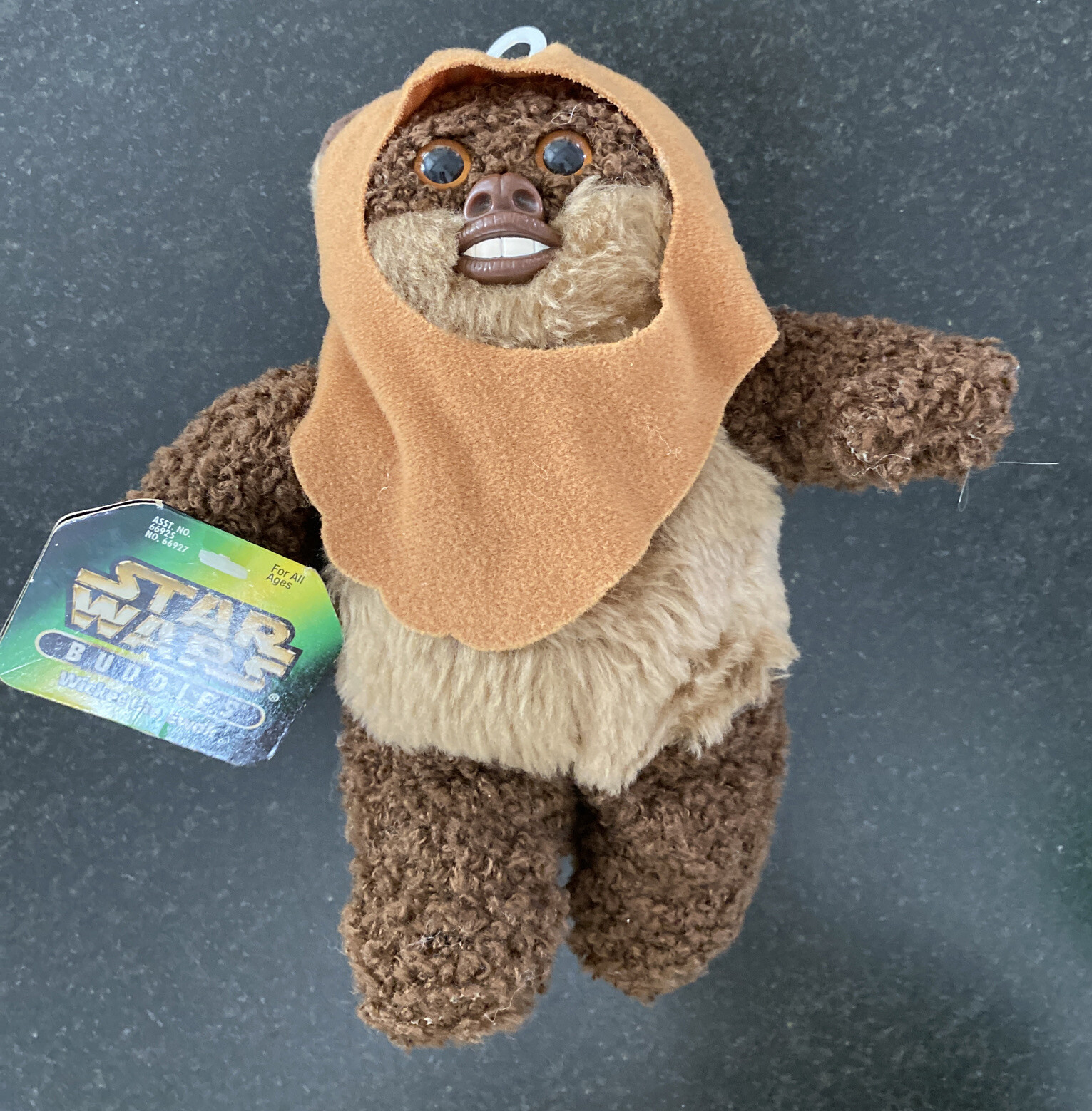 Star Wars Buddies Wicket the Ewok Beanie Plush With Tags Kenner 7″ Vintage 1997