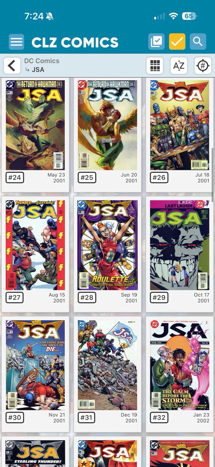 DC Comics JSA Comic Book Lot Multiple Issues Modern Age (1992-Now)