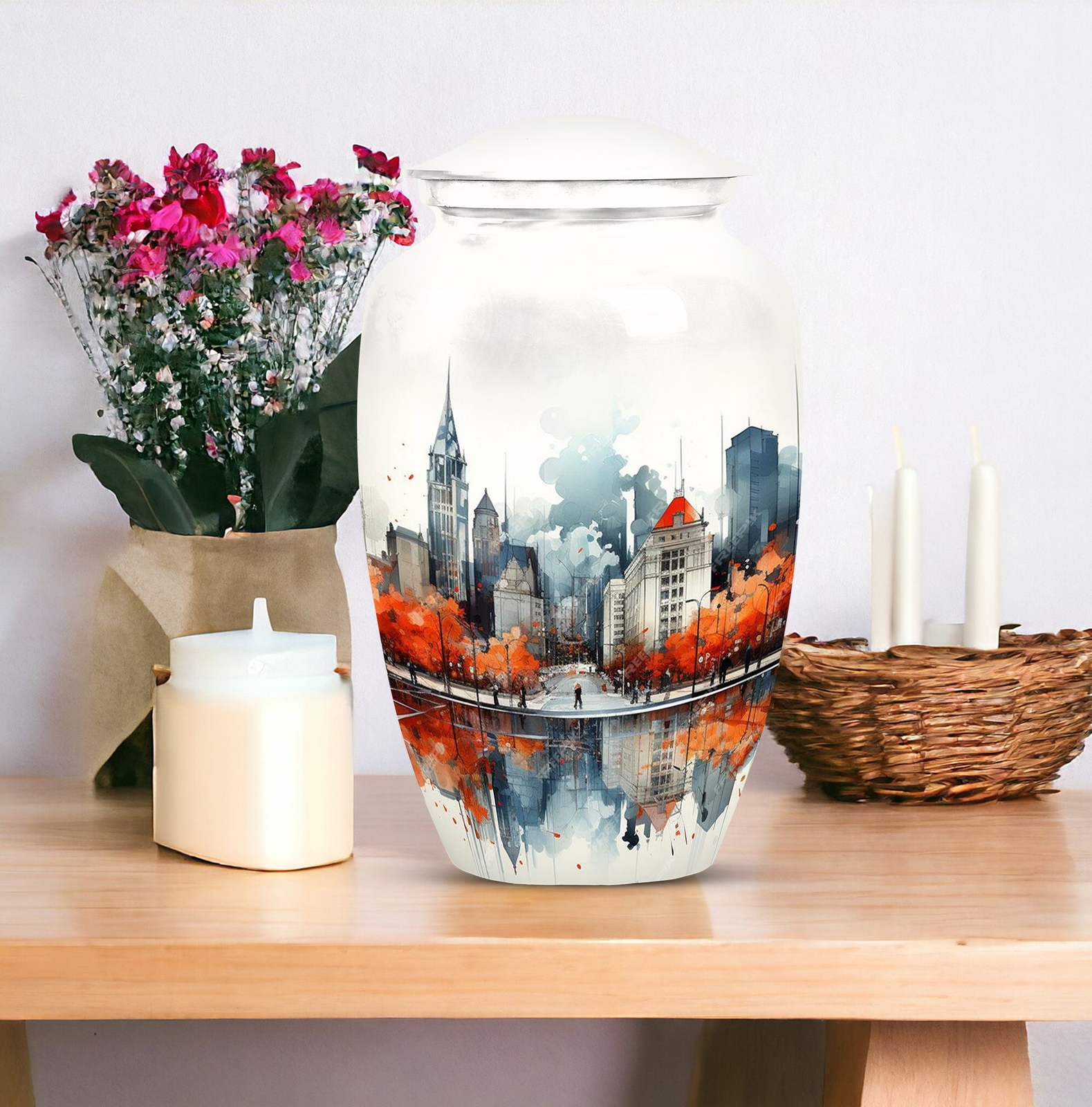 Splash Elegant Large Capacity Urn Cremation Ashes Timeless Memorial Classic Gift