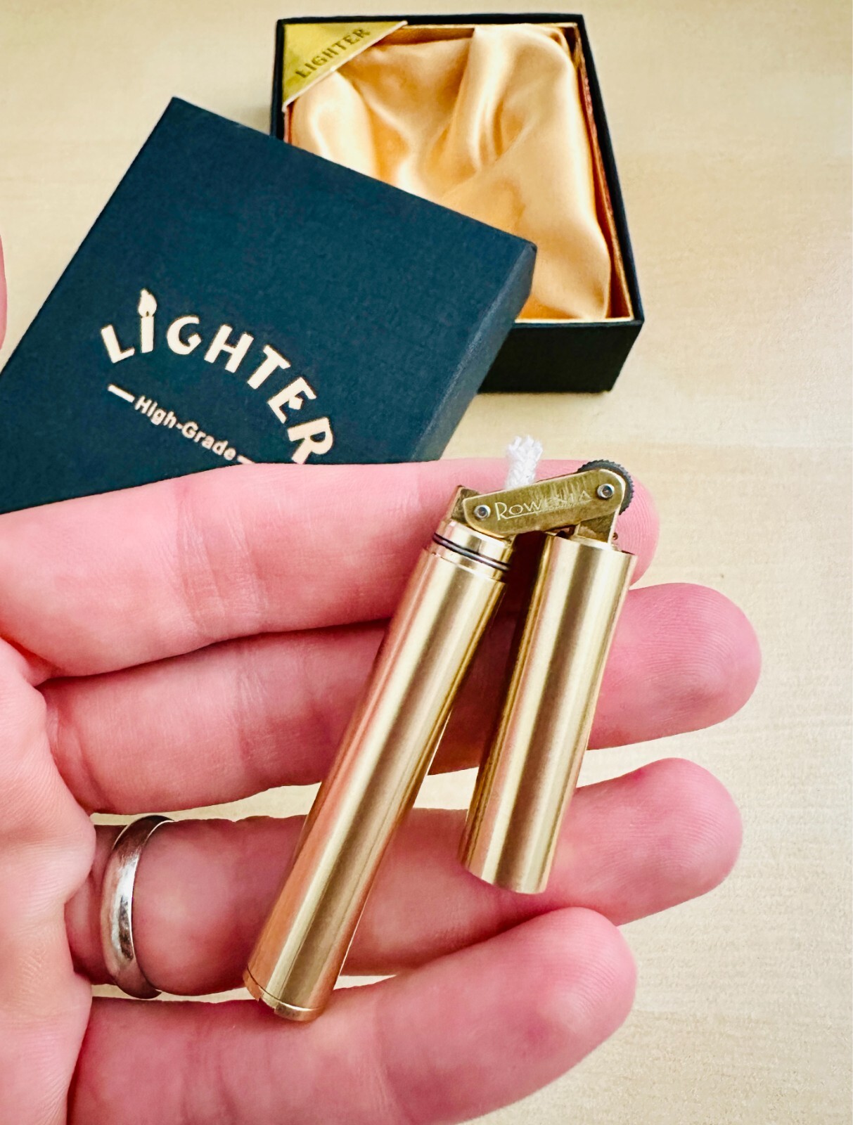 Windproof Brass Kerosene Lighter – Vintage Brass Stick Lighter for Outdoor