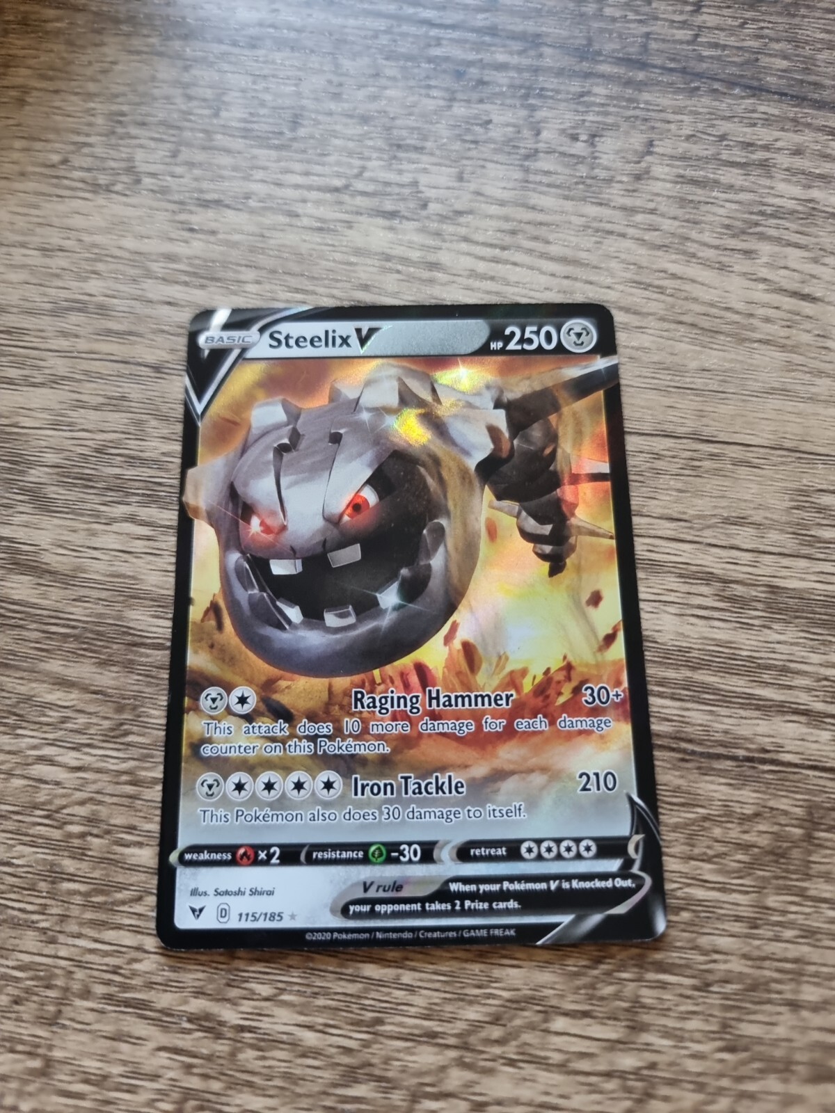 Pokemon Steelix V 115/185 Vivid Voltage Half Art Ultra Rare