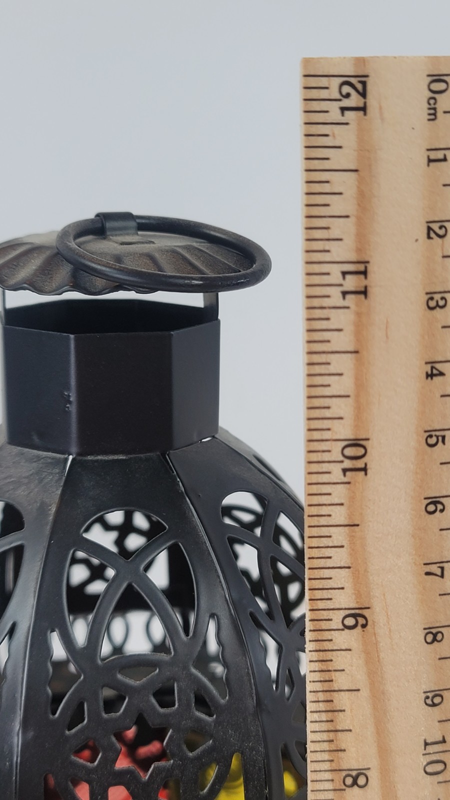 11″ Moroccan Lanterns Decorative Indoor & Outdoor Vintage Candle Holder Black