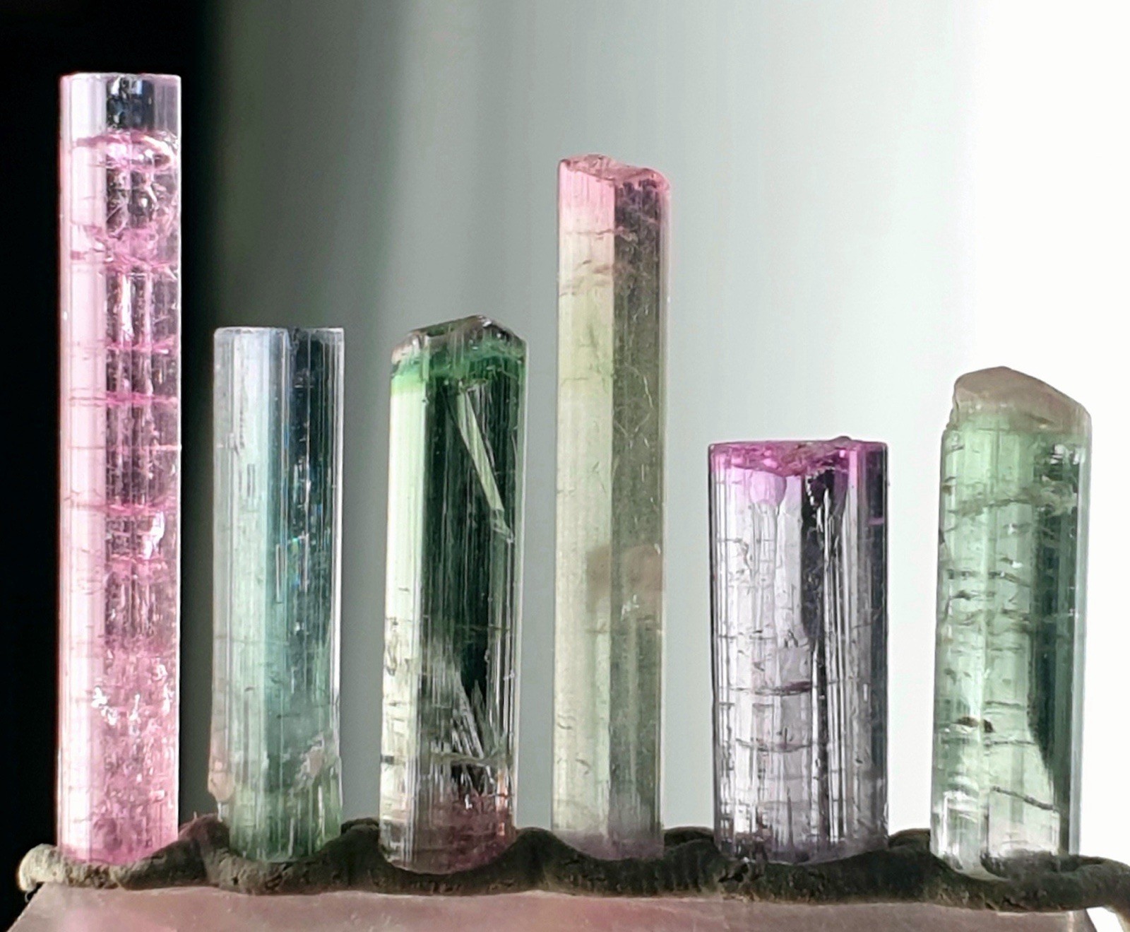 Saturated Multi Color Tourmaline Crystal From Afg Paprock Mine