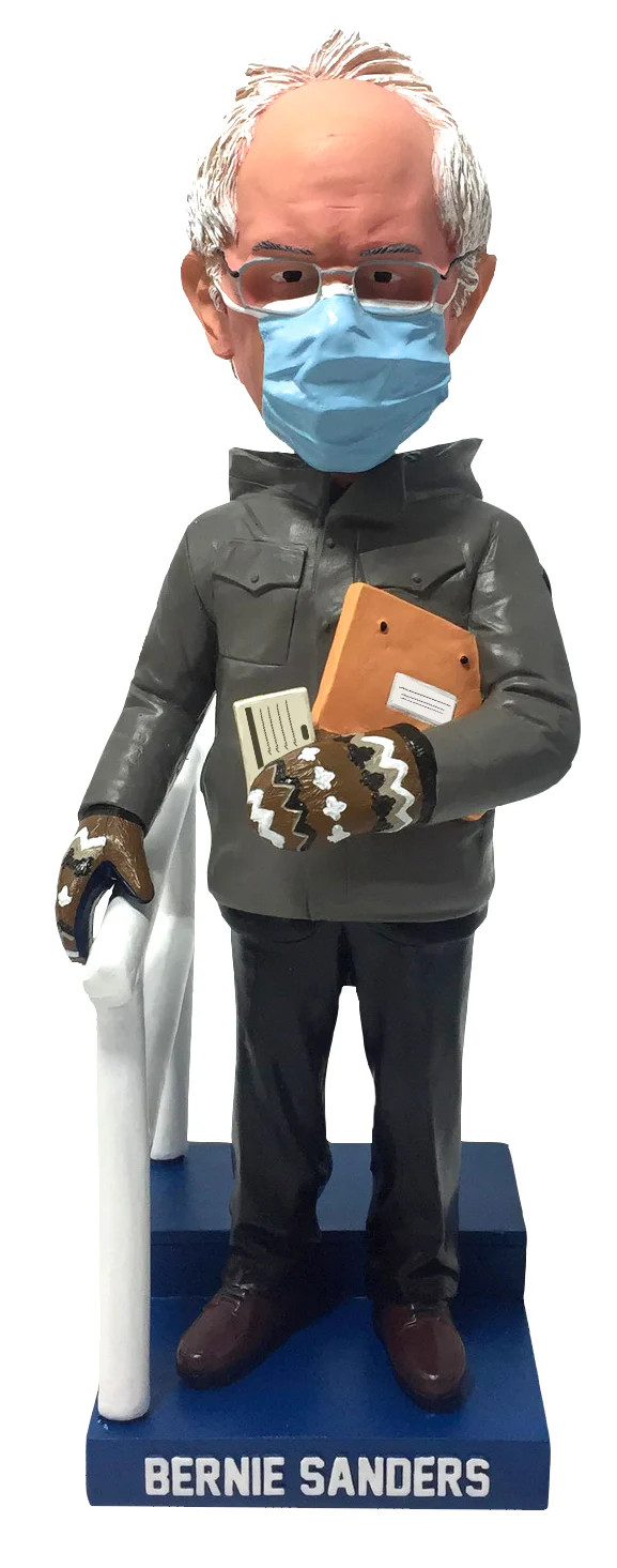 Bernie Sanders Inauguration Day Mittens Standing Bobblehead