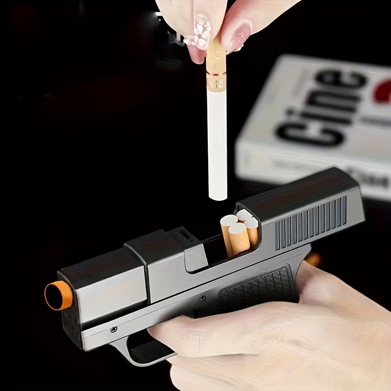 Unique Butane Cigarette LIGHTER & CASE Adjustable Jet Torch Flame Pistol Gun hot