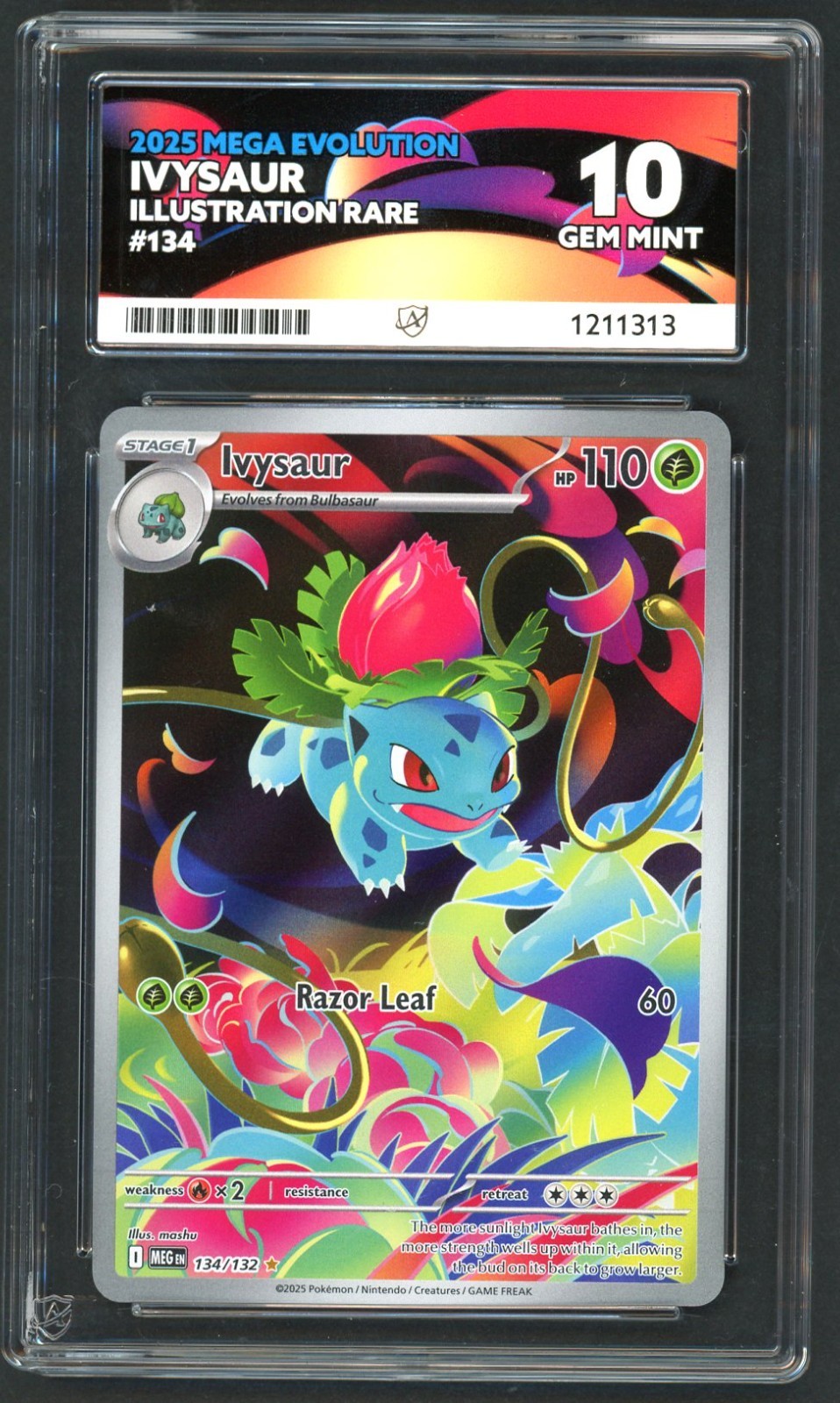 Pokemon Card – ACE 10 Ivysaur 134/132 – Mega Evolution – GEM MINT