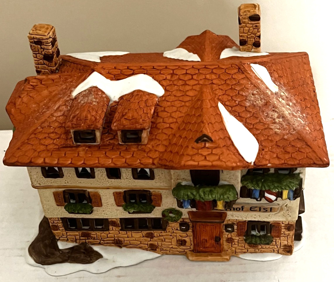🏡VTG DEPT 56 • ALPINE VILLAGE “GASTHOF EISL” HOTEL INN • 1986 • NO LIGHT KIT