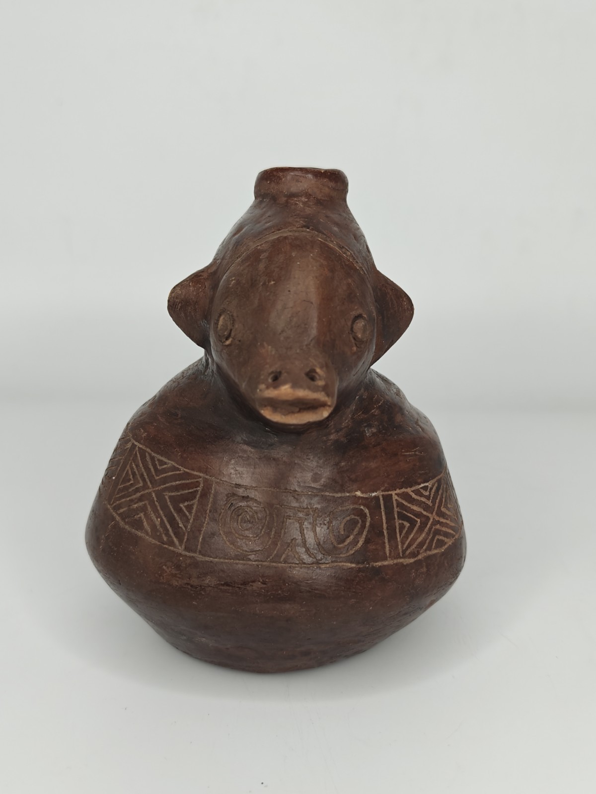Pre-Columbian Fish Form Ceramic/ Earthenware Vessel Possibly Olmec