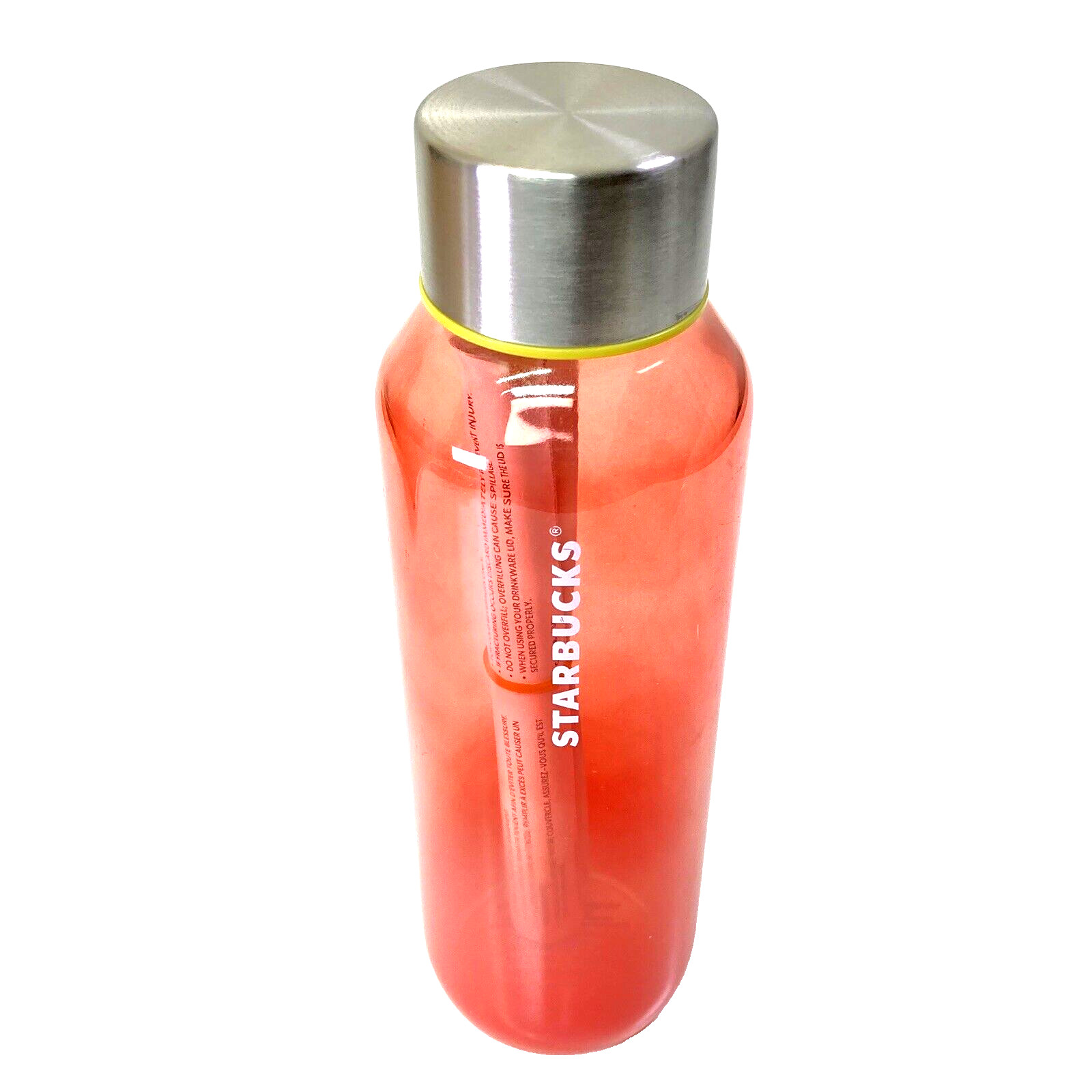 New, Starbucks Pink / Red Glass Water Bottle, 20 oz., Gradient, Free Shipping