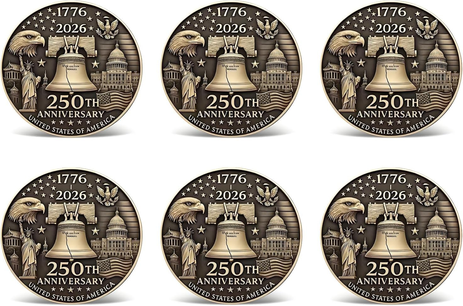 250 Anniversary Pin 250 Anniversary Usa Lapel Pin B2:America brooch pin-6pcs